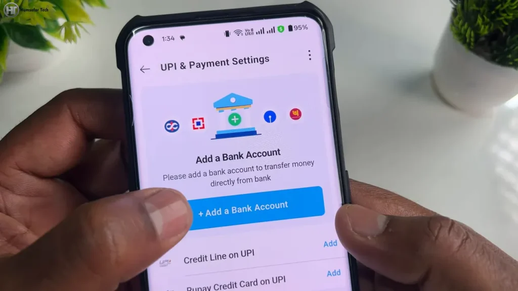 UPI और पेमेंट सेटिंग्स में जाएँ